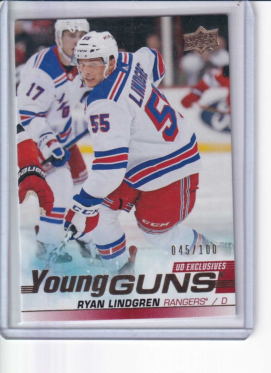 2019-20 RYAN LINDGREN UD SERIES 2 YOUNG GUNS RC EXCLUSIVES #459 45/100