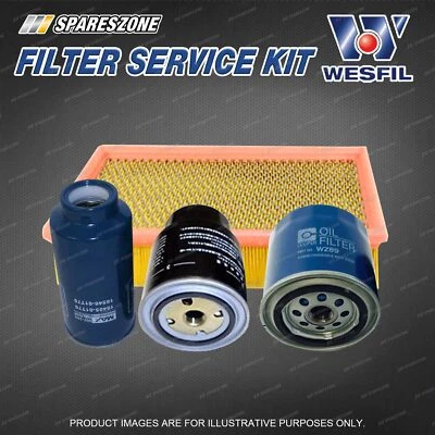 Oil Air Fuel Filter Service Kit for Nissan Navara D40 Pathfinder R51 2.5L 05-06 - image 1 of 2