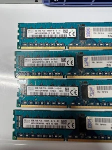 IBM 78P1914 8GB 2RX8 PC3L-10600R MEMORY - EM4B Pulled from warrantied machine - Picture 1 of 2