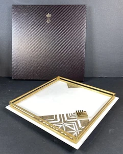 Modern Brass & Marble Decorative Tray - Picture 1 of 17