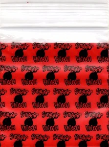 2020 Apple Baggies 100 Mini ZIPPER-SEAL Bags PRINTED 2" X 2" (STAY HIGH) - Picture 1 of 1