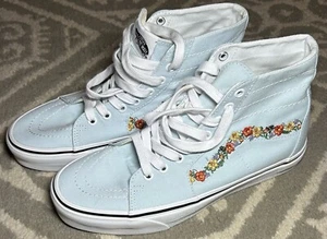 Neu mit Karton Vans Sk8-Hi zart zulaufende Herrenschuhe mit Blumenstickerei Größe 8,5 Damen 10 - Bild 1 von 6