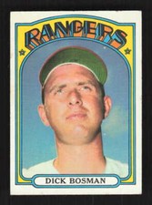 Dick Bosman  1972 Topps   Texas Rangers #365