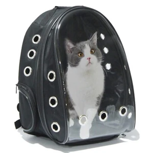 Katze Hund Rucksack Transporttasche Tragbar Raumkapsel, weit Sichtfeld (Schwarz) - Bild 1 von 7