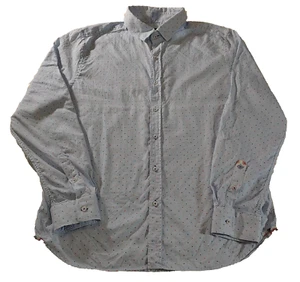 Robert Graham Shirt 2XL White Flip Cuff Geometric Multi-Color Embroidered - Picture 1 of 6