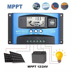 MPPT Solar Panel Regulator Charge Controller 12V/24V Auto Focus Tracking 30-100A - Picture 1 of 14