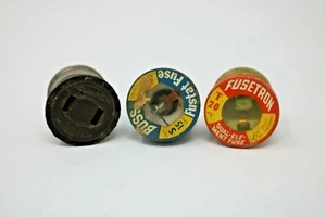 Vintage Eagle Buss Fusetron MIxed Lot of 13 Glass Electric Fuses Plug - Picture 1 of 10