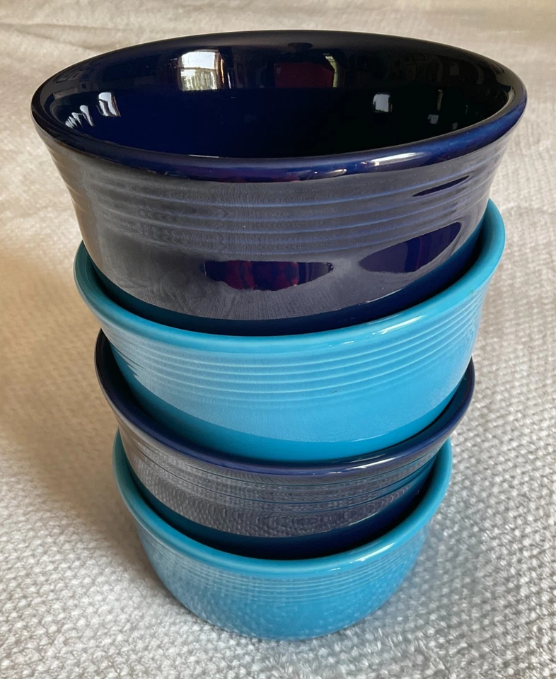 HOMER LAUGHLIN Fiestaware YOU CHOOSE Peacock & Cobalt Blue HLC Gusto Bowl Retired/Discontinued