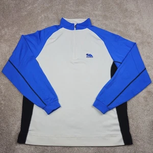 FootJoy PGA West Pullover Mens Large Blue White Quarter Zip Golf Stretch Top - Picture 1 of 9