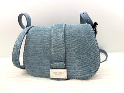 Bolso Bandolera Kate Spade New York Mini Nuevo Denim Gamuza Sillín Nuevo con Etiquetas en Azul Foto 1 de 4