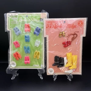 Vintage Mattel Barbie & Stacey Flats 'n Heels + Barbie & Midge Fashion Feet Pak - Bild 1 von 23