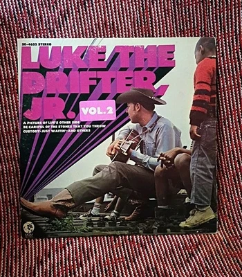 Hank Williams Jr.  Vinyl Record Album L.P Luke The Drifter Vol.2  - Image 1 of 4