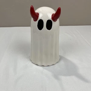 Goblin & Ghoul 11" Halloween Light Up Ghost With Red Horns - Picture 1 of 6