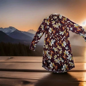 St Johns Bay Swim Cover-Up Dress Floral Rayon Shirtkleid Damen XS - Bild 1 von 9