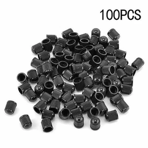 Portable Tire Valve Cap Motorcycles Air Bicycles Black Cover Plastic Rims - Picture 1 of 11