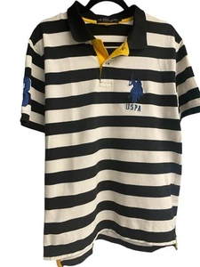 US Polo Assn Big Pony number 3 Graphic Polo Shirt Size L Streetwear Preppy - Picture 1 of 12