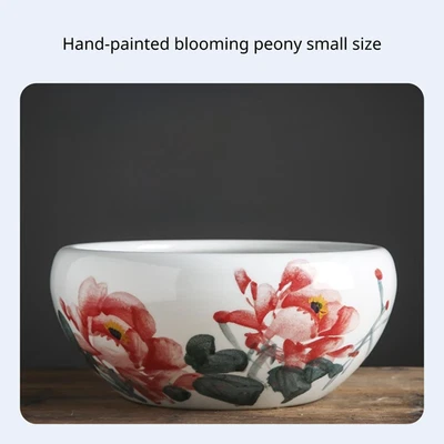 Maceta de cerámica pintada a mano para peceros Foto 1 de 4