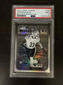 2024 Topps Chrome - Cooper DeJean #232 Negative Refractor (RC) PSA 9 - Eagles - Picture 1 of 2