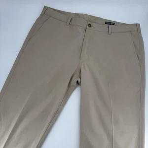 Mizzen + Main Baron Chino Athletic Pants Mens Size 38x32 Tan Flat Front Casual - Picture 1 of 19