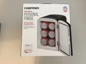 chefmanportablepersonalblackrefrigerator -holds 6-12oz cans-cold/warmsettingsNIB - Picture 1 of 11