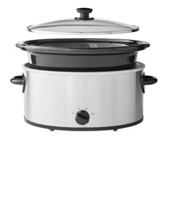 Mainstays 6-Qt Stainless Steel Slow Cooker, Removable Stoneware Pot(just Openbox - Picture 1 of 5