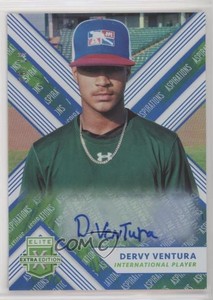 2018 Panini Elite Extra Edition Aspirations Tie-Dye /10 Dervy Ventura #196 Auto