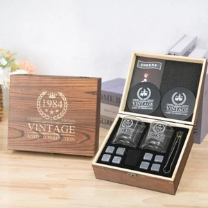 Whiskey Birthday Gift Set Vintage 1984 Whiskey Gifts Burbon - Picture 1 of 16