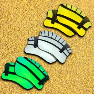 3Sets Lenses Replacement for-Oakley Flak Jacket XLJ Polarized-Silver&Green&Gold - Picture 1 of 8