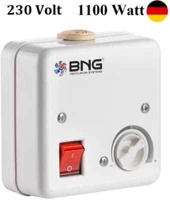 BNG 1100 Watt Ventilator Drehzahlregler REGLER für GEBLÄSE Motorsteuerung Lüfter