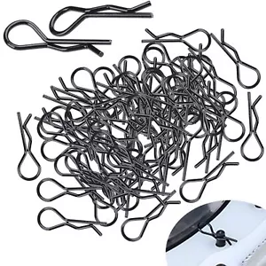 (100-Pack) RC Body Clips Bent R Pins Post Mount for 1/12 1/10 Scale RC Car Tr... - Picture 1 of 5