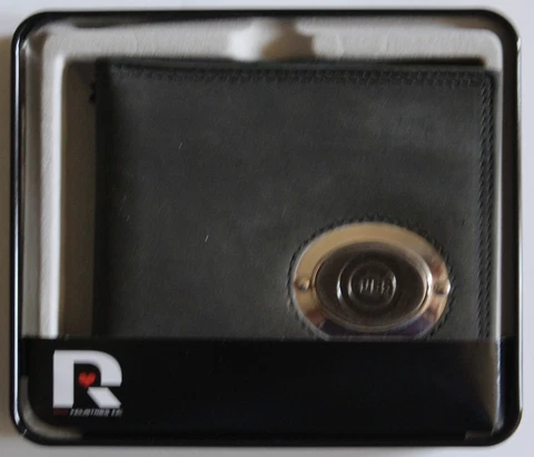Black Leather Wallet License MLB Baseball Chicago Cubs Medallion Billfold Cover