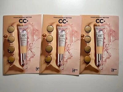 Lot Of 3 It Cosmetics Your Skin But Better CC+ Cream Sample Cards - Image 1 of 2