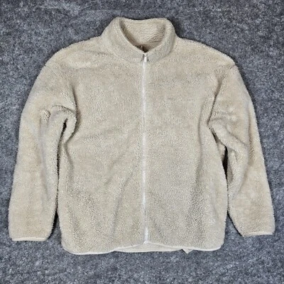 Pink Victoria Secret Fleece Jacket Womens L Cream Sherpa Fleece Full Zip - Image 1 of 4