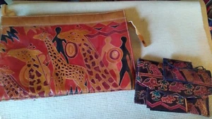 Giraffe LEATHER BAGS clutch & purses Vintage Unused 4 pcs - Picture 1 of 6