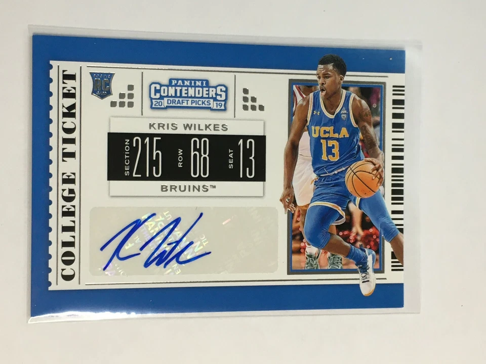 F61272  2019-20 Panini Contenders Draft Picks #97 Kris Wilkes AUTO RC  - Image 1 of 1