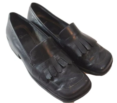 AK Anne Klein 2 Zapatos Mocasines de Cuero Negro para Mujer 7.5 M Flecos Sin Cordones Informales Foto 1 de 4