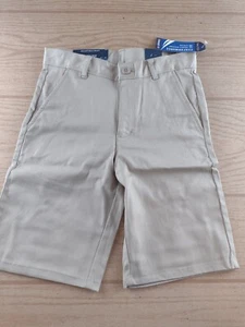 Nautica Boys Shorts Size 10 Khaki Tan School Uniform Belted New NWT - Picture 1 of 9