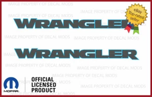 2018 - 2025 Jeep WRANGLER Hood Decals Graphics Stickers JL gray blue 4xe FJ3V4 - Picture 1 of 2