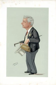 PLACA DE PRUEBA 1889 Vanity Fair Spy Print - Caricatura de Arthur Cecil dibujos animados - Imagen 1 de 1