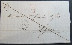 Chauffailles Lyon Francia 1848 sin sello completo con texto 15318 - Imagen 1 de 2