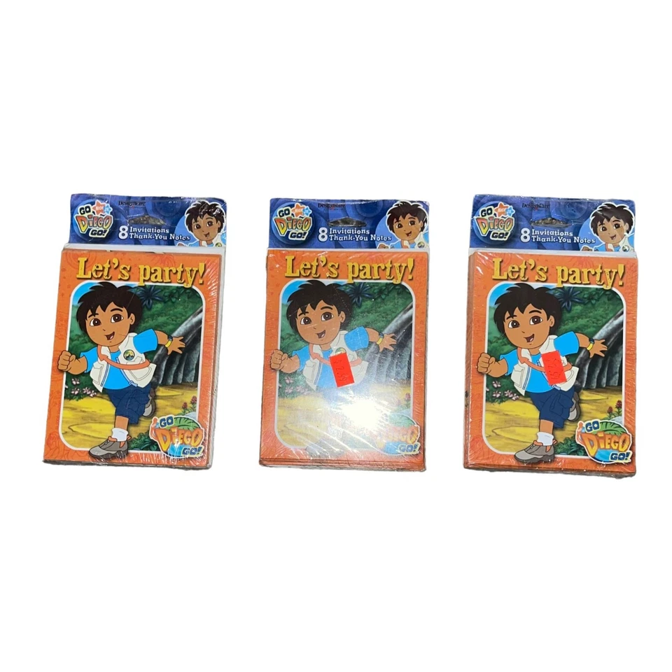 Nuevo en Paquete Tarjetas de Agradecimiento American Greeting Go Diego Go Fiesta de Cumpleaños Invitaciones Paquete de 3 Foto 1 de 3