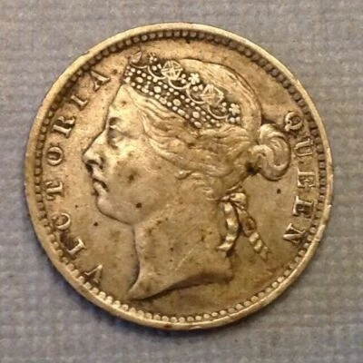 1901 Straits Settlements Victoria Ten (10) Cents Silver - Image 1 of 2