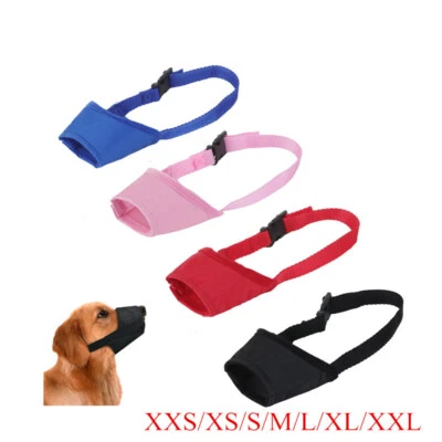 4 Pack Dog Muzzle Anti Stop Bite Barking Chewing Mesh Training Small Large Pet - Image 1 of 4