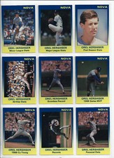 Orel Hershiser LA Dodgers 1988-89 Star Company Nova Set (9) Rare 88-89 GLOSS