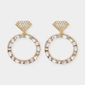 SUGARFIX by BaubleBar Marriage Material Drop Earrings Statement Jewelry - Picture 1 of 2