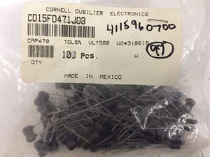 CD15FD471JO3 CDE CAP MICA 470PF 5% 500V RADIAL 6 PIECES - Picture 1 of 1