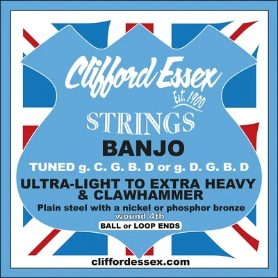 CLIFFORD ESSEX 5-SAITIGE BANJO-SAITEN. WICKEL 4. UMFANGREICHES SORTIMENT. - Bild 1 von 2