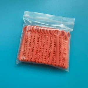 Dental orthodontic elastic ligature ties rubber bands brace Orange Rings 5 Packs - Picture 1 of 5