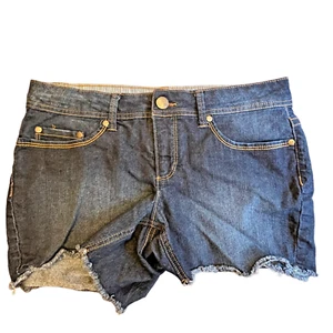 Pantalones cortos Fire & Gold para mujer 8 tiro bajo denim (W32 L4) - Imagen 1 de 5