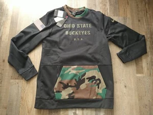 Nike Ohio State Buckeyes (MEDIUM) Salute CAMO LS Pullover Sweatshirt DD4317-010 - Picture 1 of 10